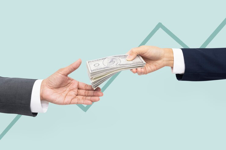 A infographic showing handing over salary