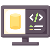 Knowledge in any programming language (Python, R, SQL etc.) Icon